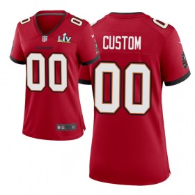 Maillot Tampa Bay Buccaneers Custom Nike Rouge 2021 Super Bowl LV - Femme